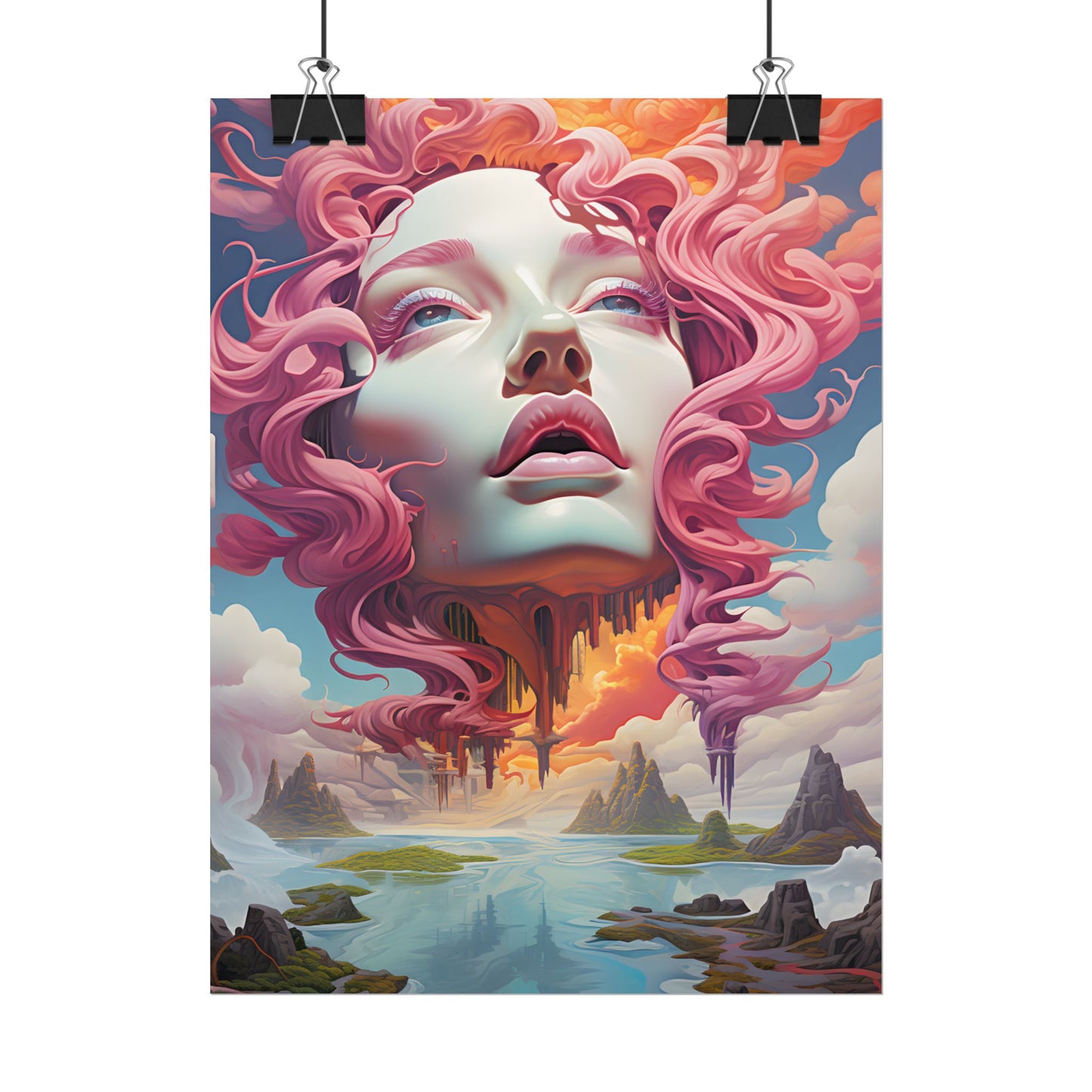 Dreamlike Vortex: Abstract Surreal Scene Art - Poster