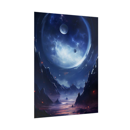 Cosmic Encounter: Black Hole Space Art - Poster