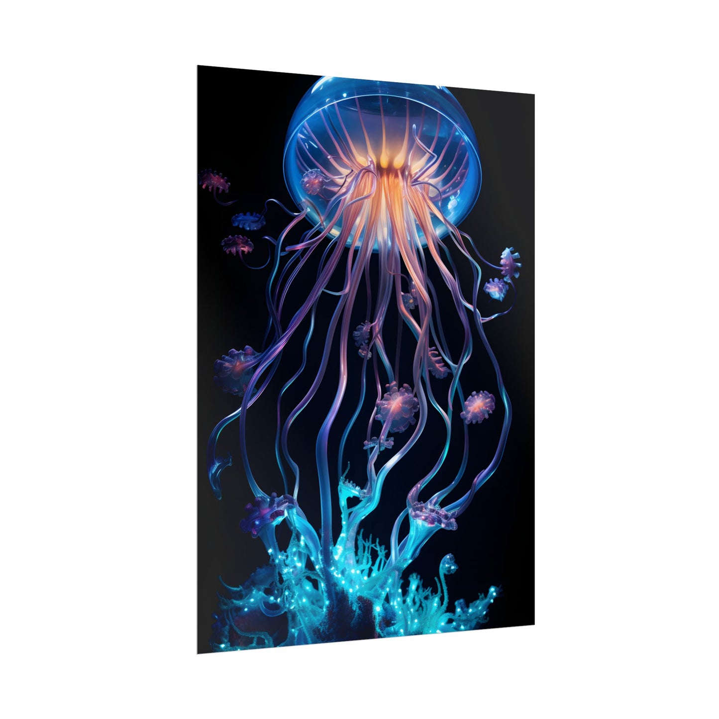 Bioluminescent Oceanic Ballet: A Mesmerizing Performance - Poster