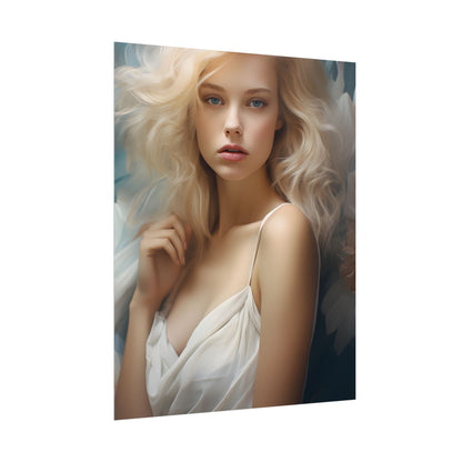 Modern Blonde Portrait: Unvarnished Natural Beauty - Poster