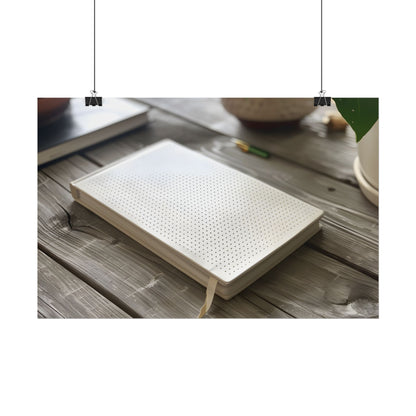 Minimalist Notebook: Embossed Dot Pattern Art - Poster