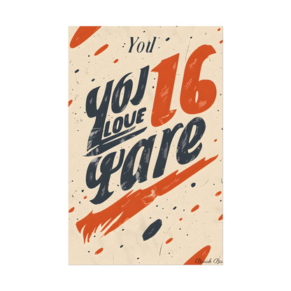 Vintage Distressed Poster Art: Red A - Poster