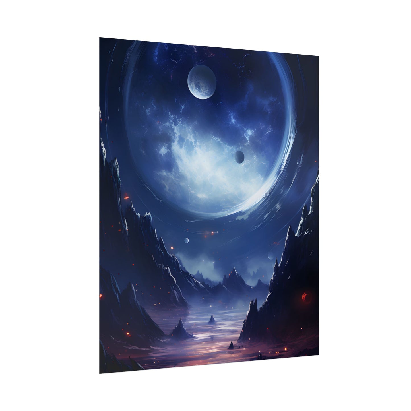 Cosmic Encounter: Black Hole Space Art - Poster