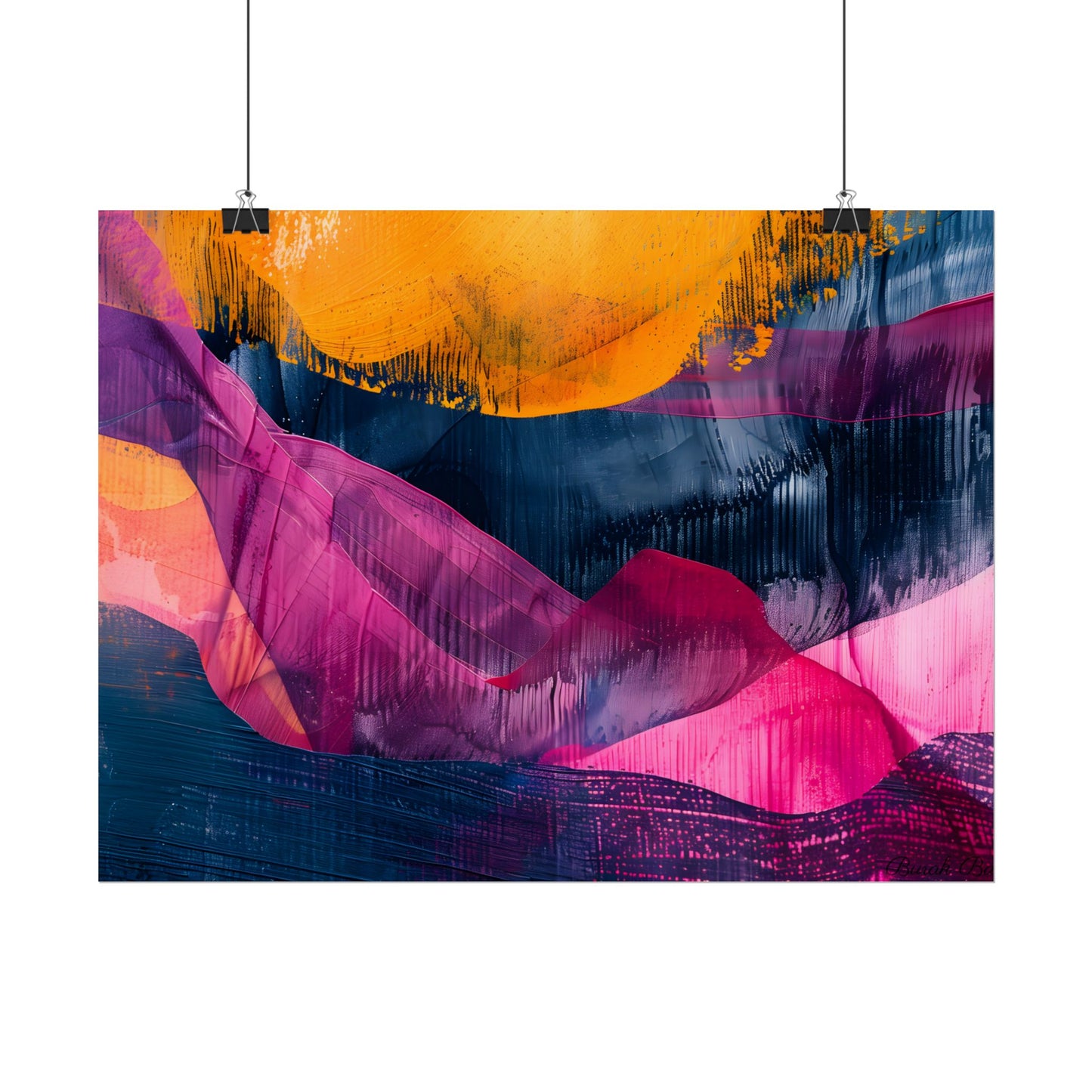 Vibrant Abstract Art: Organic Patterns in Modern Colors - Poster