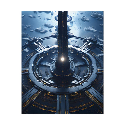 Cosmic Space Station: A Glimpse of Home in the Stars - Poster