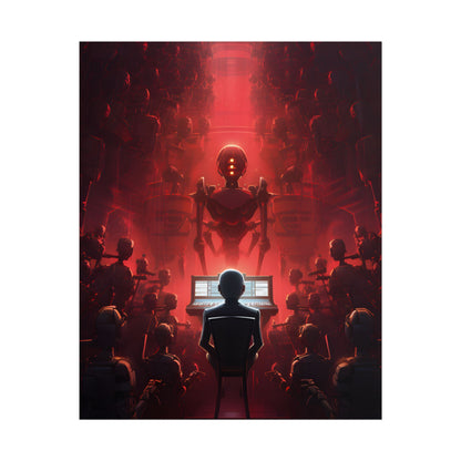 Robot Symphony: Futuristic Music Art - Poster