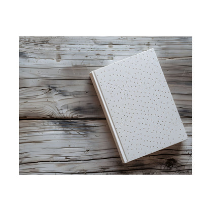 Minimalist Notebook with Embossed Dot Pattern: Unique Stationery Art - Poster
