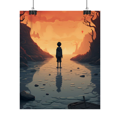 Outdoor Encounter: Two Friends in Nature - Artwork - Poster