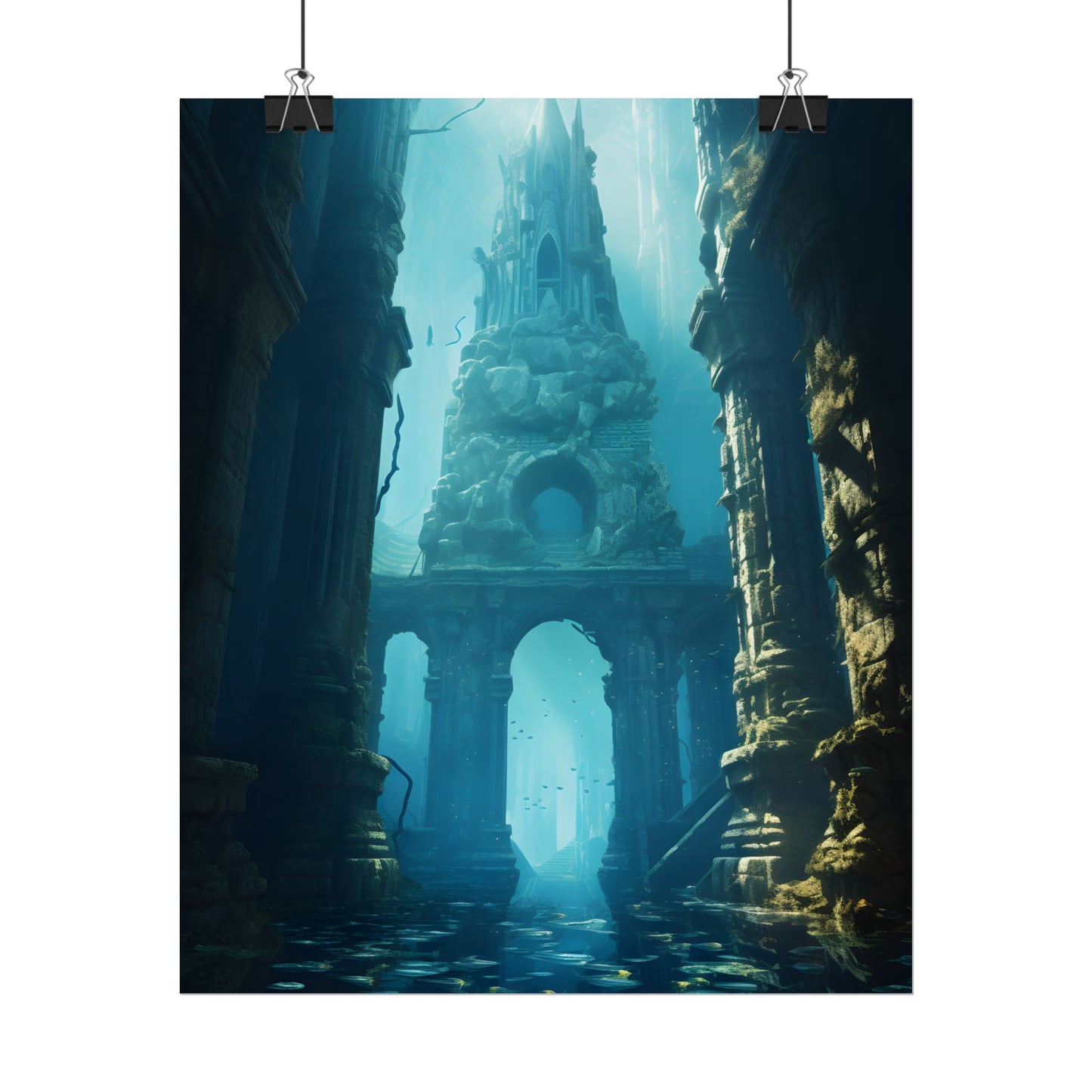 Lost Underwater Civilization: Ancient City Artwork - Poster