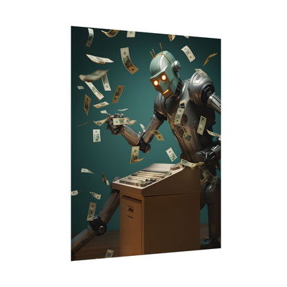 Robotic Art Heist: Modern Masterpieces Meet Metal Minds - Poster