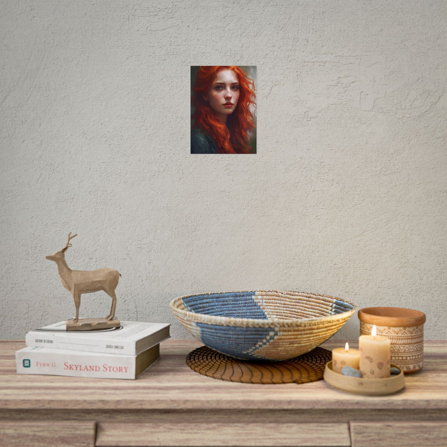 Astonishing Redhead Portrait: Female Artwork - Poster