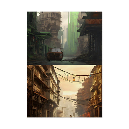 Steampunk Post-Apocalypse: Ruins of a Thriving City - Poster