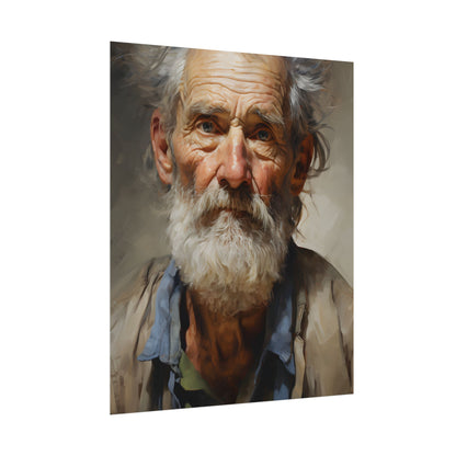 Elderly Wisdom: Portrait of a Timeless Soul - Poster