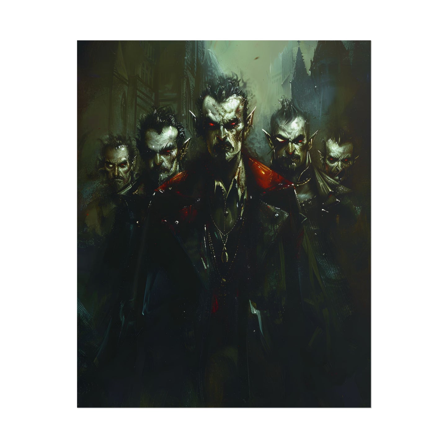 Gothic Vampires: Dark Fantasy Artwork - Poster