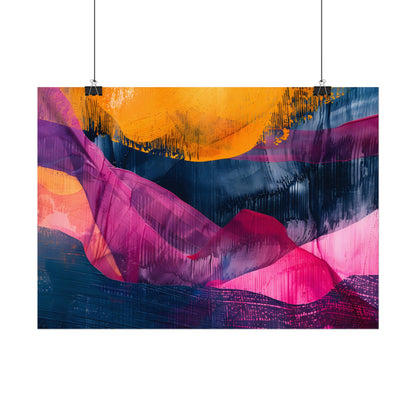 Vibrant Abstract Art: Organic Patterns in Modern Colors - Poster