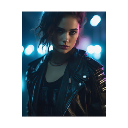 Cyberpunk Dark Beauty: Teenage Artwork - Poster