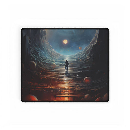 Cosmic Quest: Space Explorer Embarks on an Intergalactic Odyssey - Artwork - Desk Mat