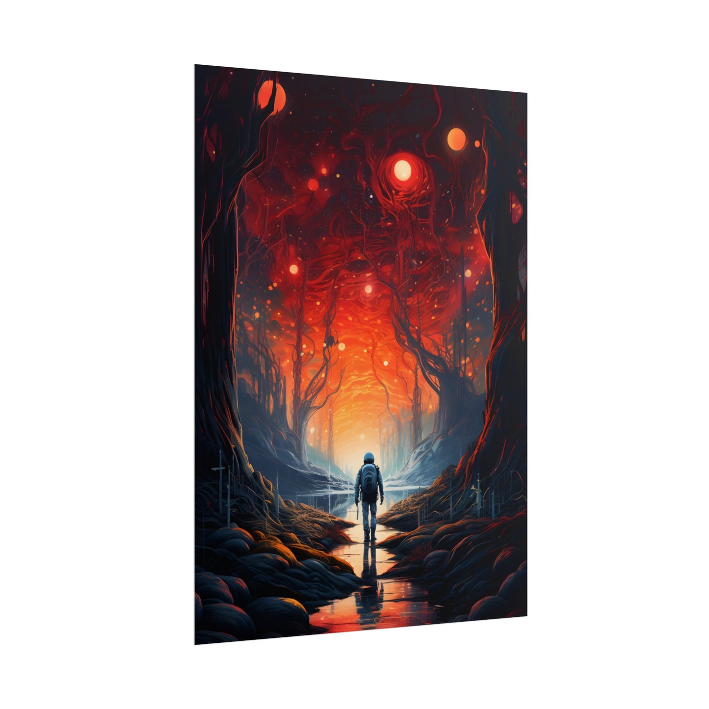 Futuristic Wilderness Explorer: Sci-Fi Adventure Digital Art - Poster
