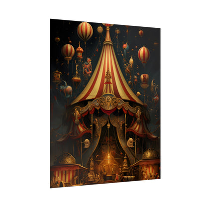 Whimsical Clockwork Circus: Fantastical Art with Vibrant Details - Poster