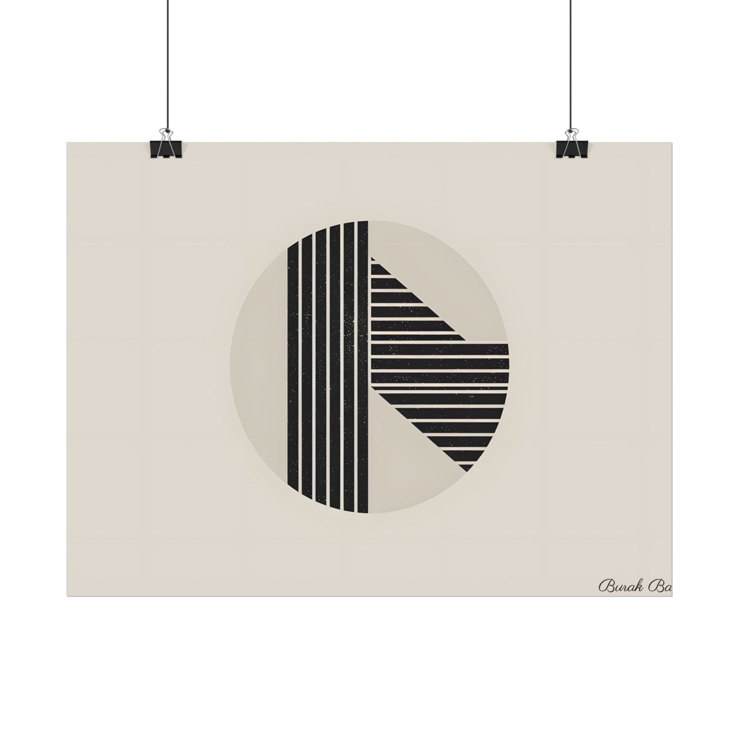 Modern Minimalist Poster: Bold Typography and Geometric Forms - Poster