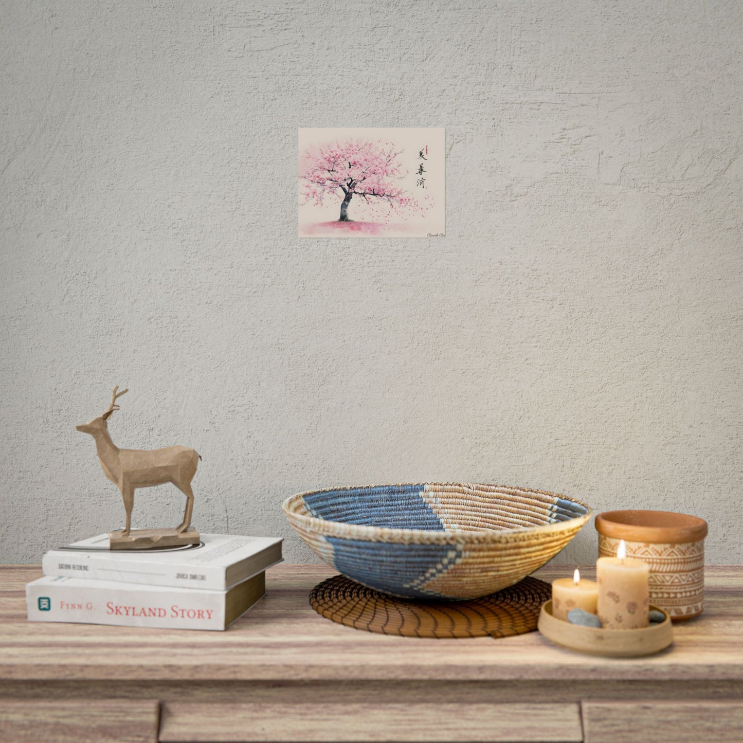 Japanese Cherry Blossom Art: Springtime Painting - Poster