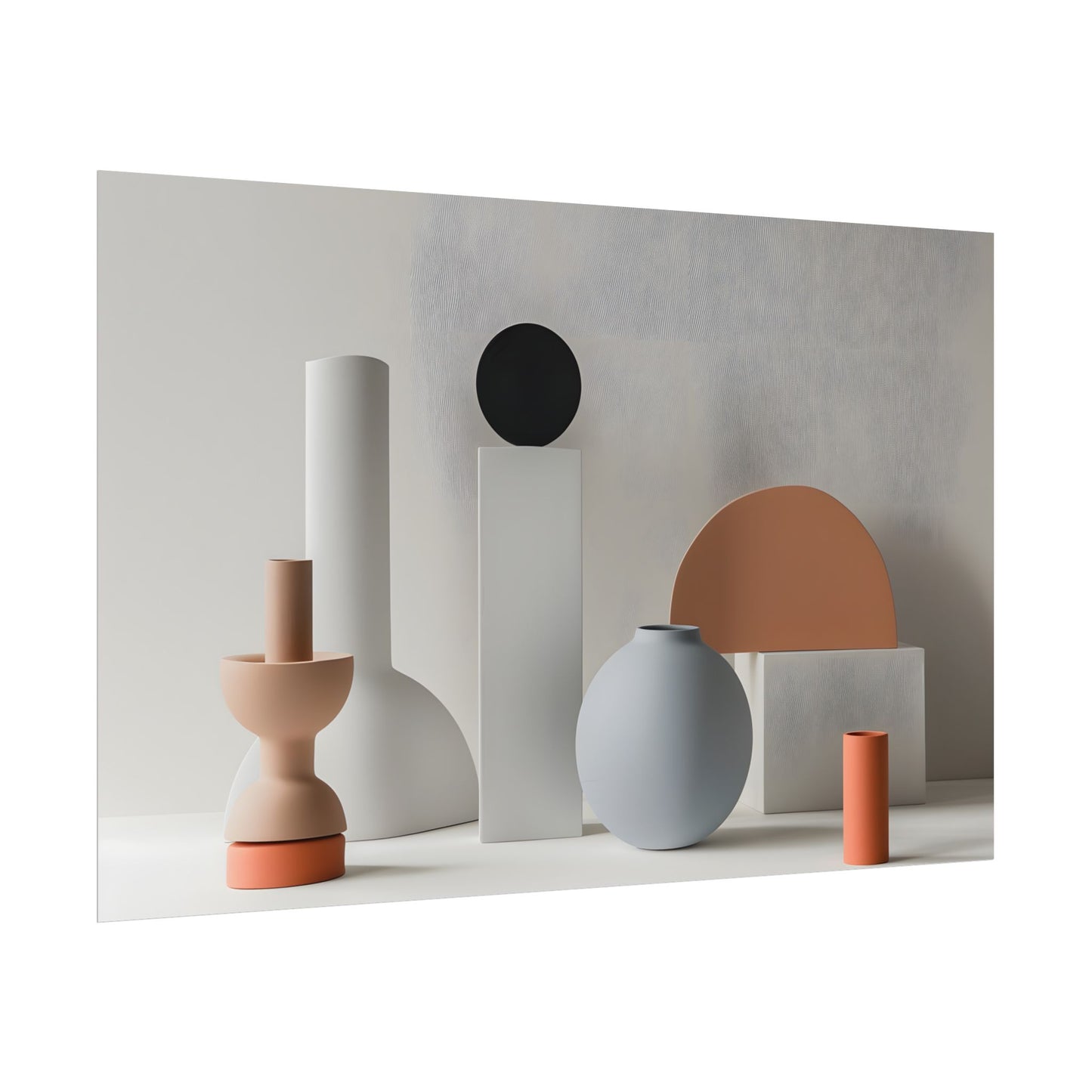 Minimalist Simple Geometric Jewelry: Close-Up View - Poster
