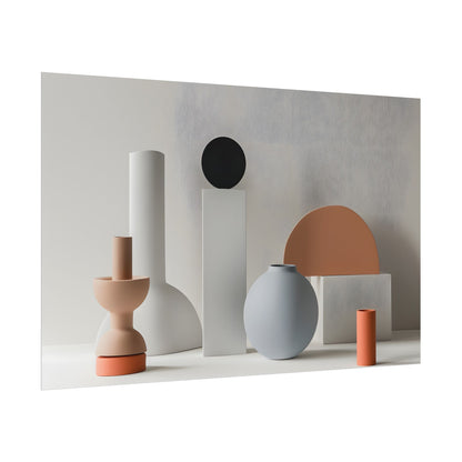 Minimalist Simple Geometric Jewelry: Close-Up View - Poster