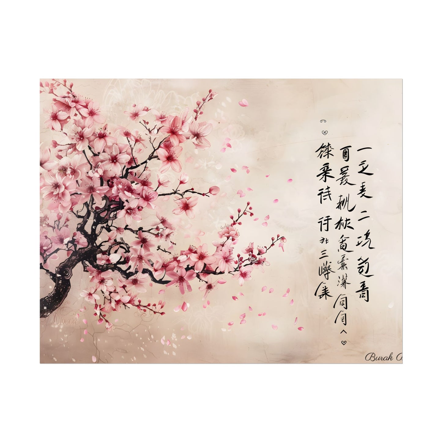 Elegant Cherry Blossom: Japanese Art Photography - Poster