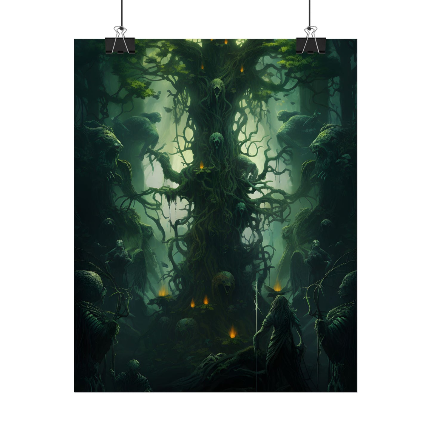 Mystical Forest Guardians: Ancient Tree Spirits Unite - Poster
