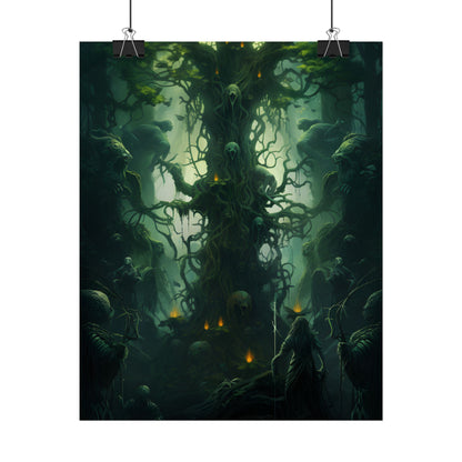 Mystical Forest Guardians: Ancient Tree Spirits Unite - Poster