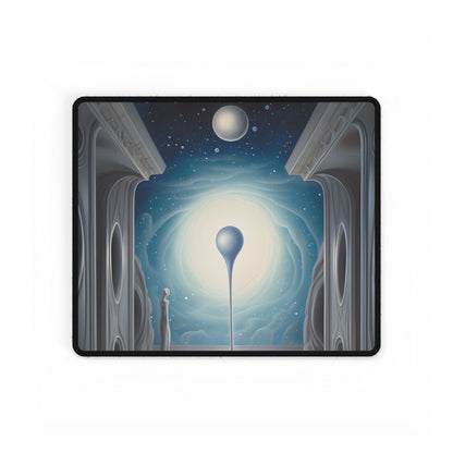Celestial Wonders: A Cosmic Art Gallery Scene - Desk Mat