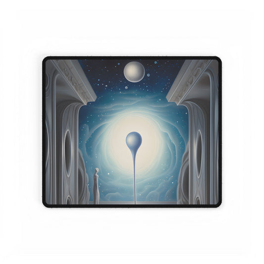Celestial Wonders: A Cosmic Art Gallery Scene - Desk Mat