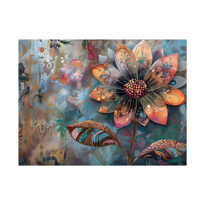 Blooming Flower: Growth Mindset in Whimsical Bloom - Poster