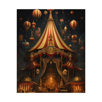 Whimsical Clockwork Circus: Fantastical Art with Vibrant Details - Poster