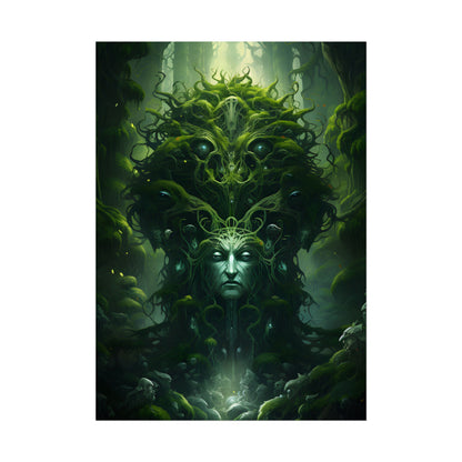Mystical Forest Guardians: Ancient Tree Spirits Ethereal Artwork - Poster