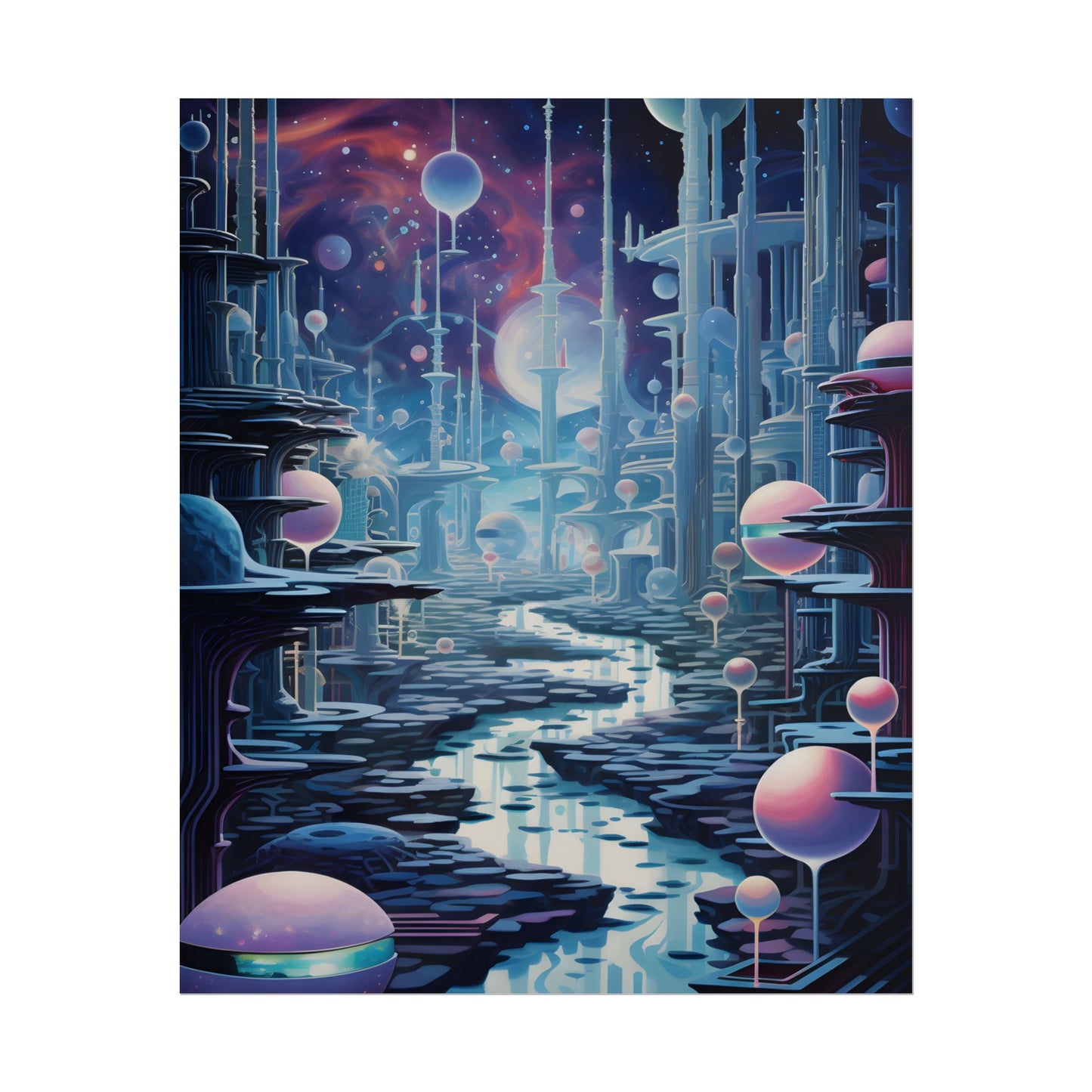 Celestial Art Gallery: Modern Architectural Design - Poster