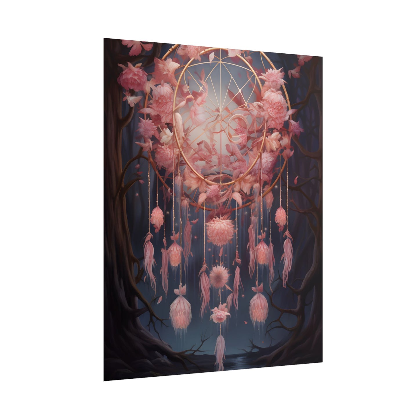 Ethereal Dreamcatcher Realm: Surreal Landscape Art - Poster