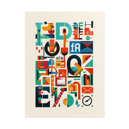 Colorful Infographic: Statistics Explained with Letter L - Poster
