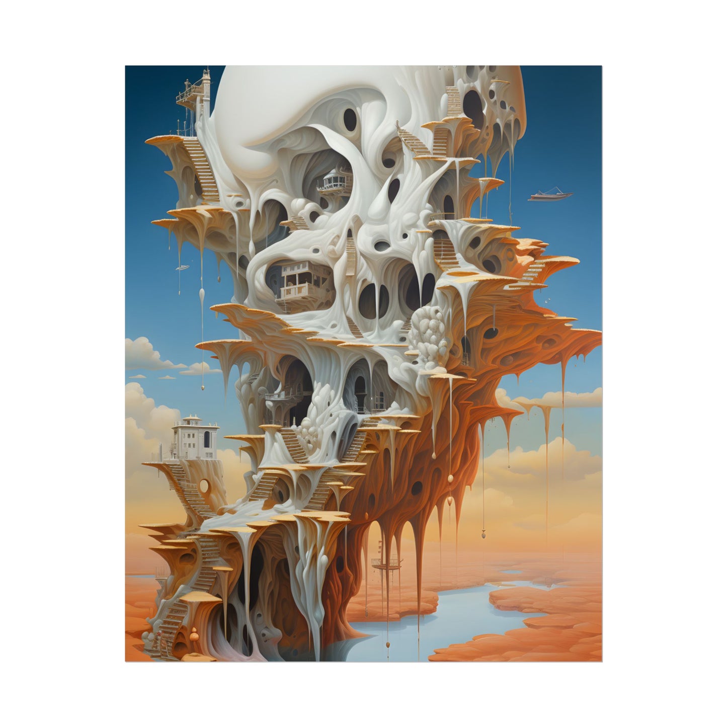 Surreal Dream World: Psychedelic Dreamscape Art - Poster