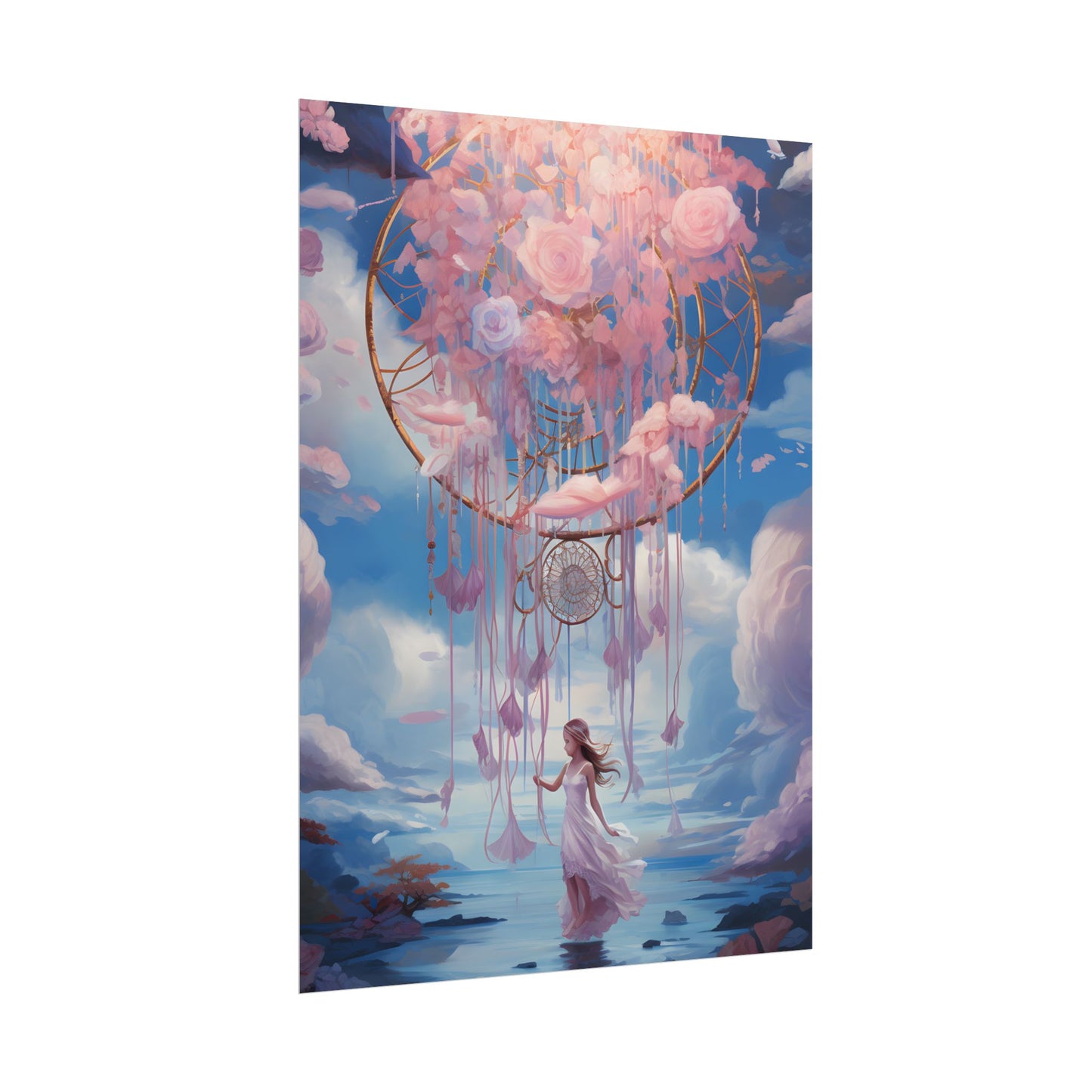 Dreamscape of Whispers: Ethereal Realm Digital Artwork - Poster
