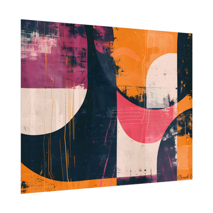 Vibrant Abstract Geometries: Colorful Artwork in Bold Shades - Poster