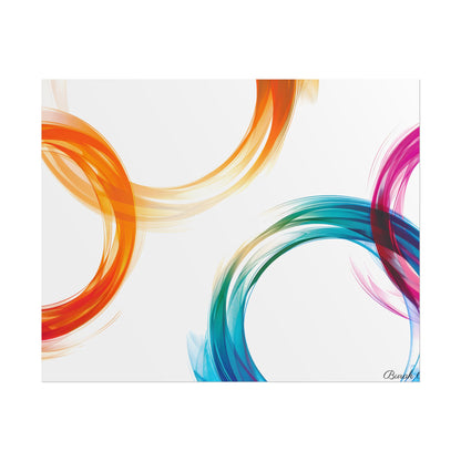 Swirling Abstract Colors: Vibrant Digital Artwork - Poster