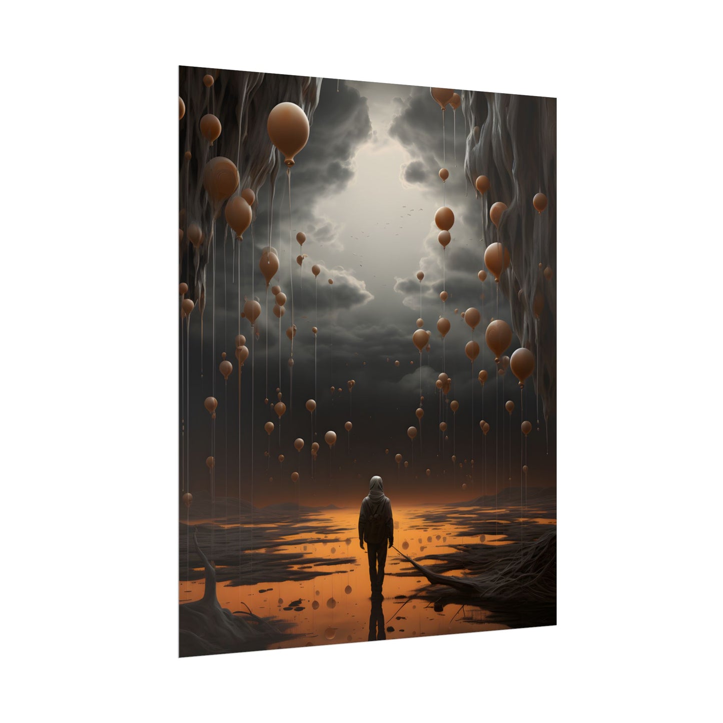 Freedom in Nature: Casual Outdoor Portrait - Poster