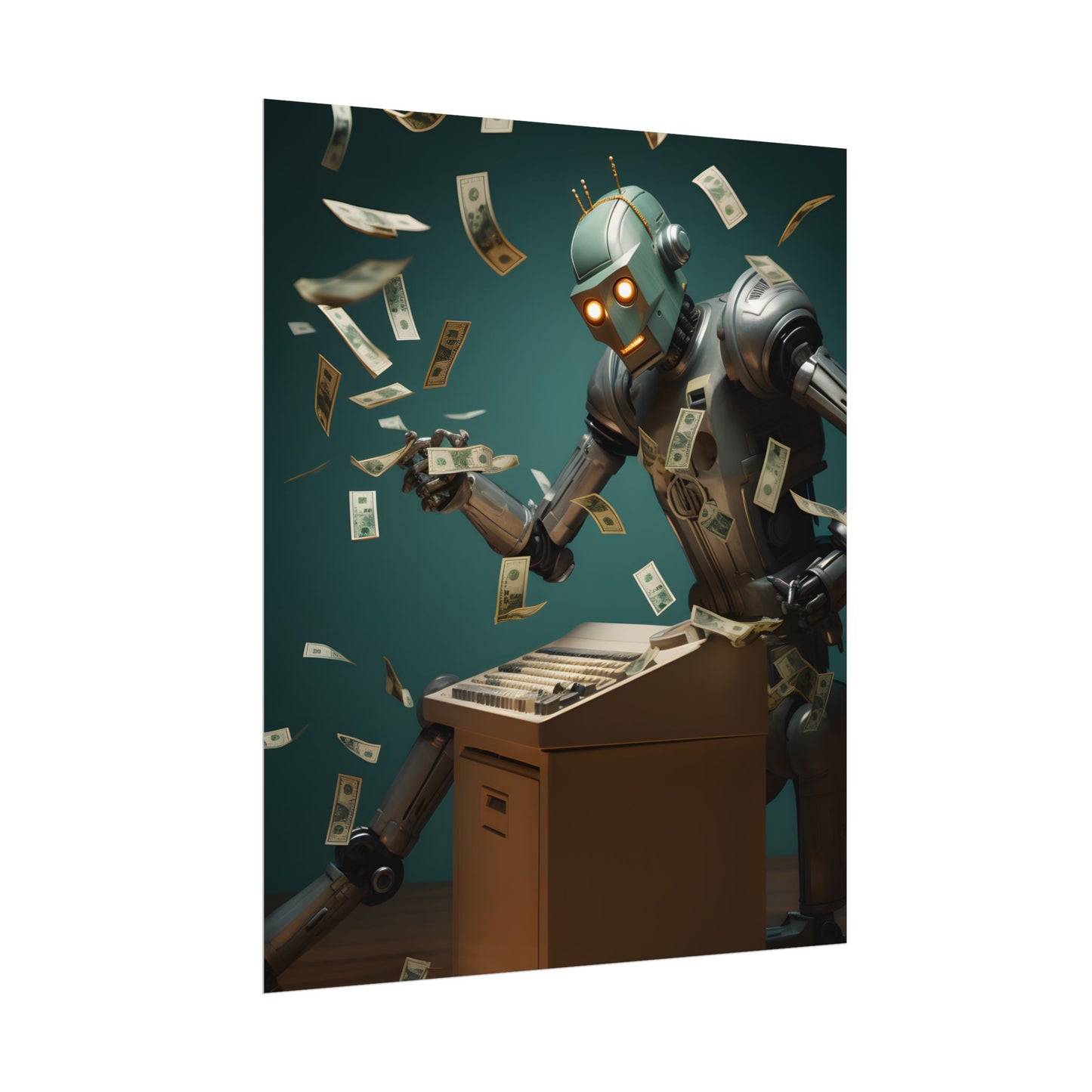 Robotic Art Heist: Modern Masterpieces Meet Metal Minds - Poster