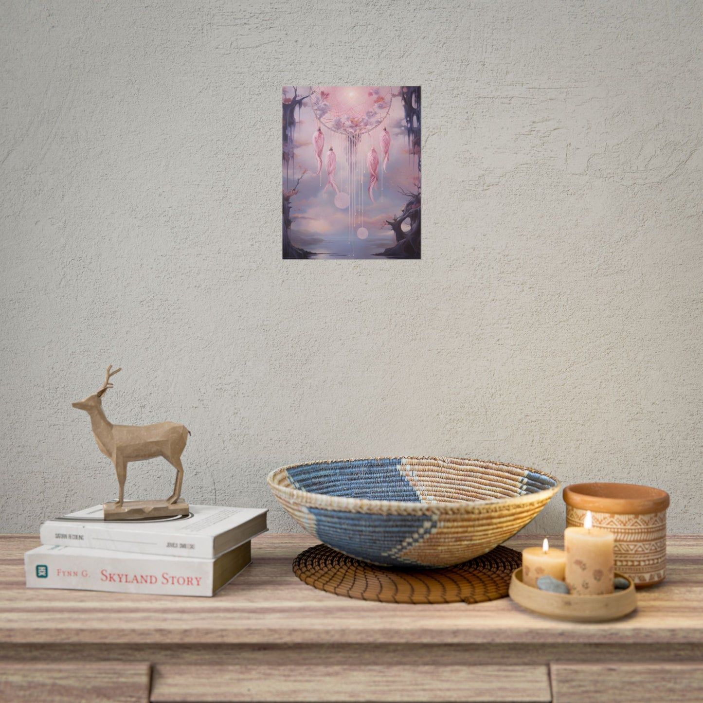 Ethereal Dreamcatcher Realm: Surreal Dreamscape Art - Poster