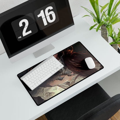 Elegant Professional Portrait: Brown Hair - Desk Mat