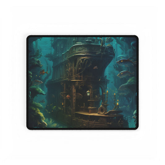 Steampunk Underwater Adventure: Hidden City Awaits - Desk Mat