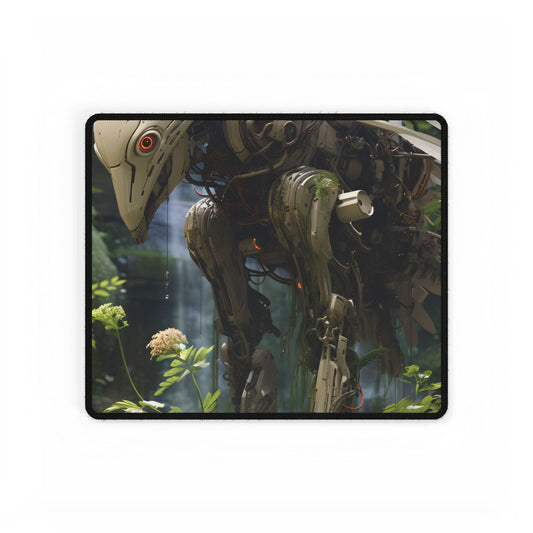 Modern Robotic Wildlife Sanctuary: Modern Digital Art - Desk Mat