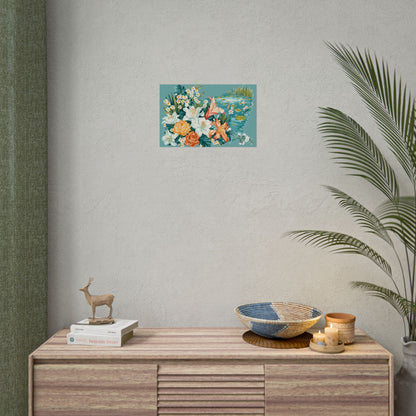 Vibrant Florida State Map: Colorful Artwork - Poster