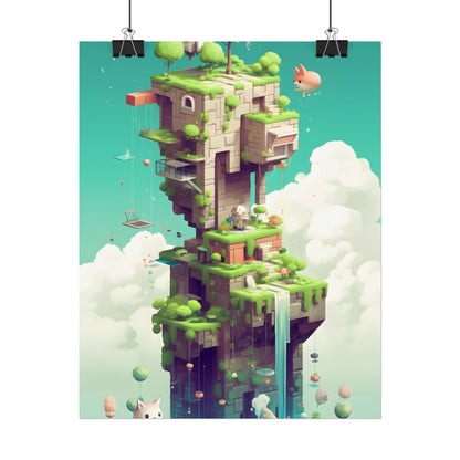 Pixelated Cyber-Pet World: A Group of Colorful Creatures - Poster
